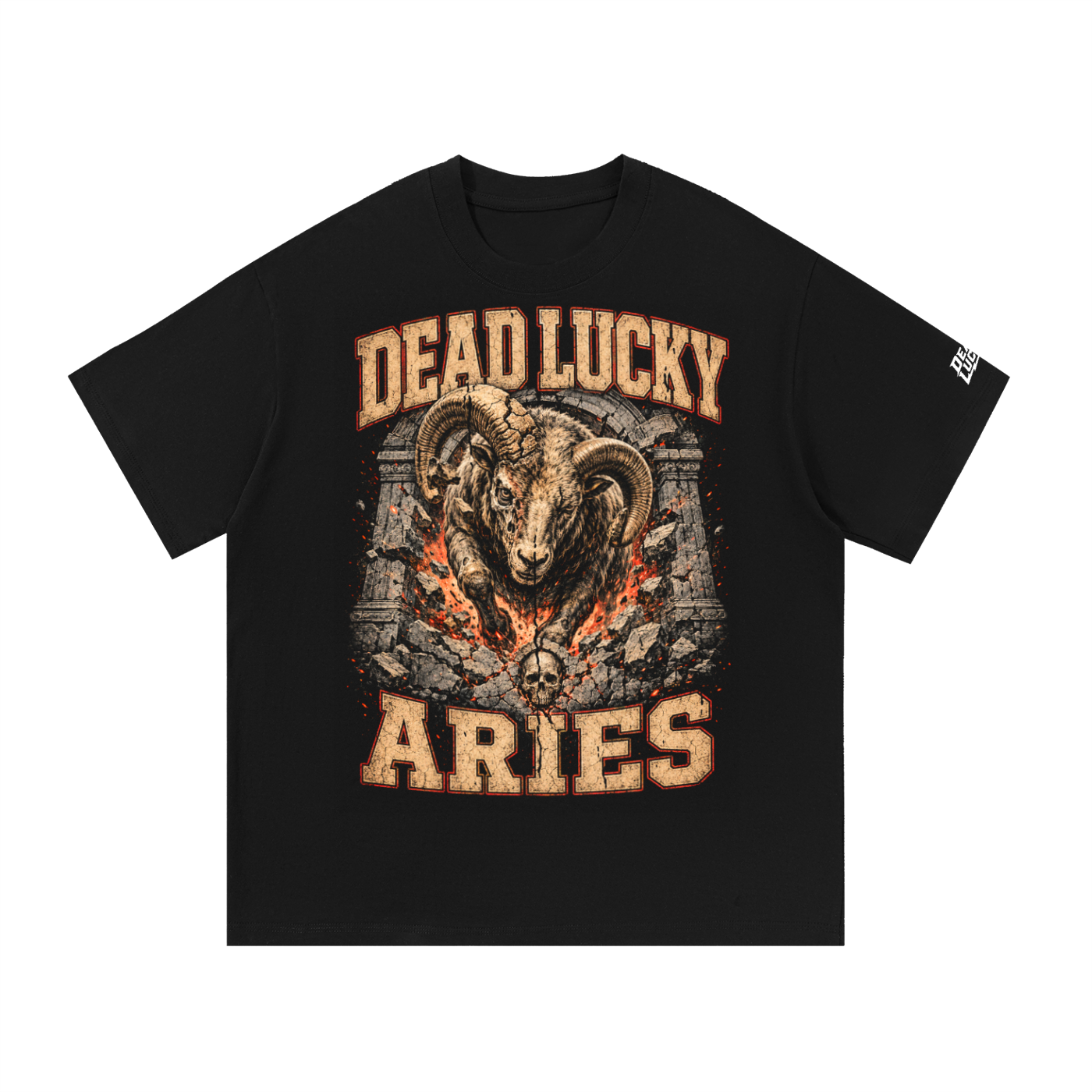 Dead Lucky Aries | Essential Cotton T-Shirt