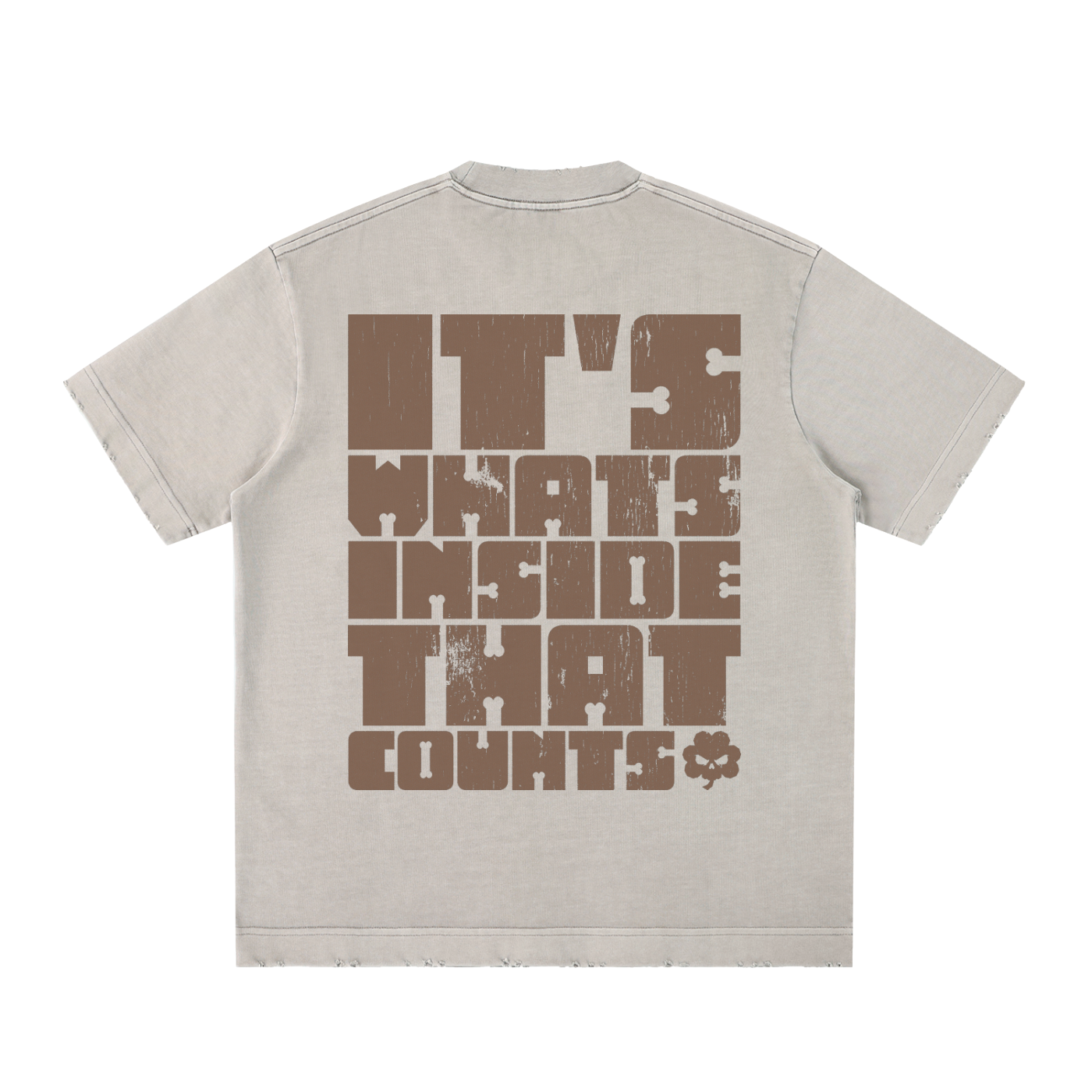 What's Inside Heavyweight Vintage Washed Frayed T-Shirt