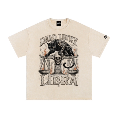 Libra Snow Washed Oversized Cotton T-Shirt