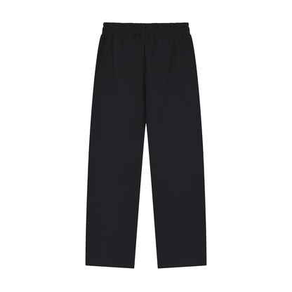 Solid Color Straight-Leg Sweatpants