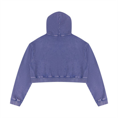 Women’s Mineral Washed Crop Hoodie