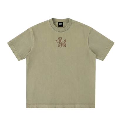 What's Inside Heavyweight Vintage Washed Frayed T-Shirt