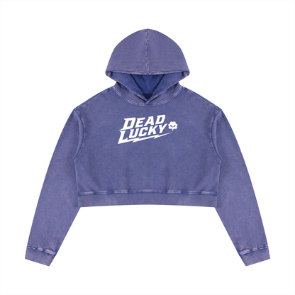 Women’s Mineral Washed Crop Hoodie