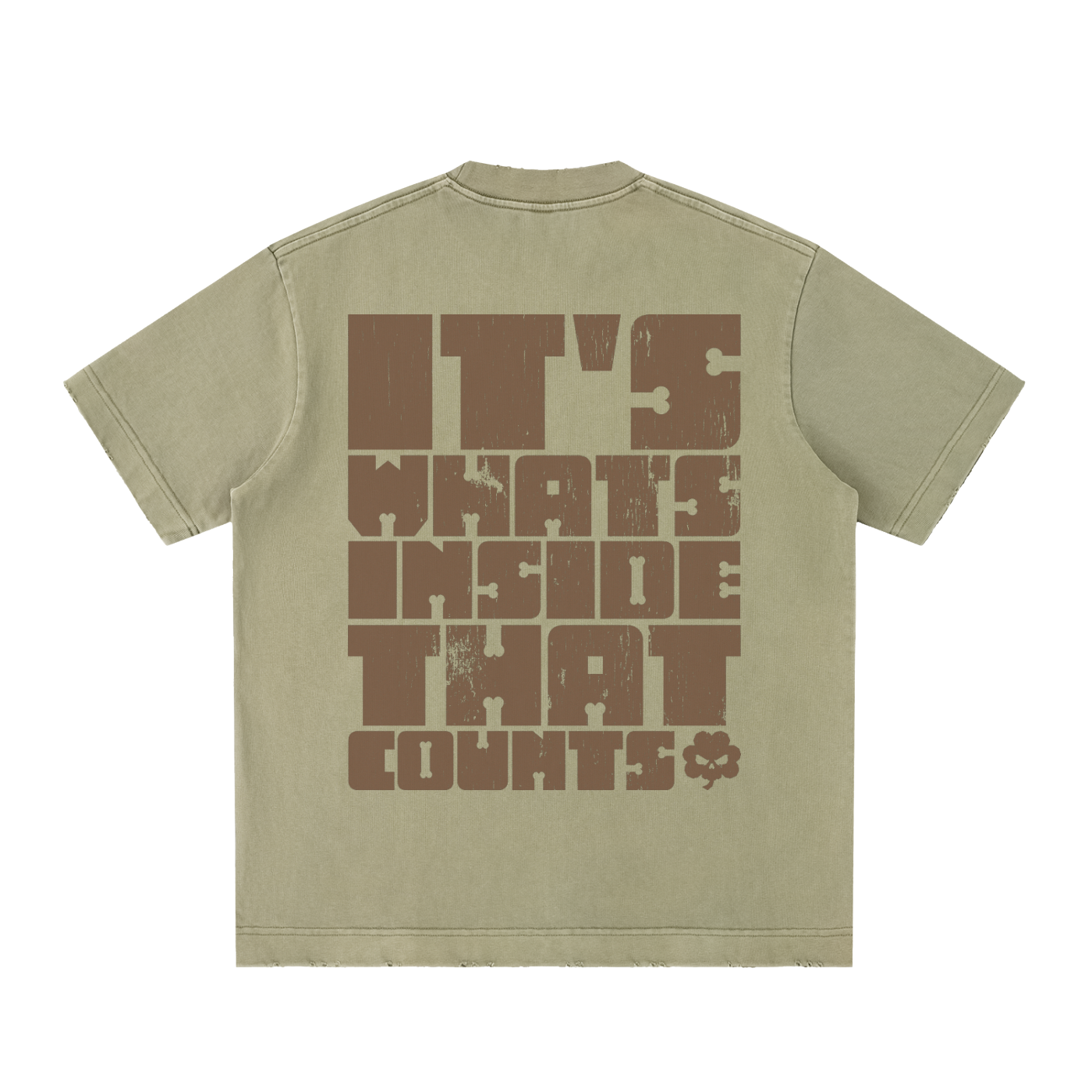 What's Inside Heavyweight Vintage Washed Frayed T-Shirt
