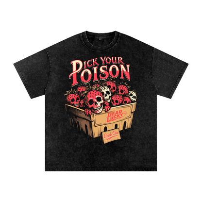 Pick Your Poison | Snow Washed Oversized Cotton T-Shirt