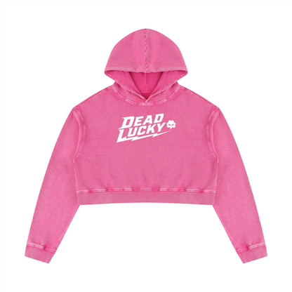Women’s Mineral Washed Crop Hoodie