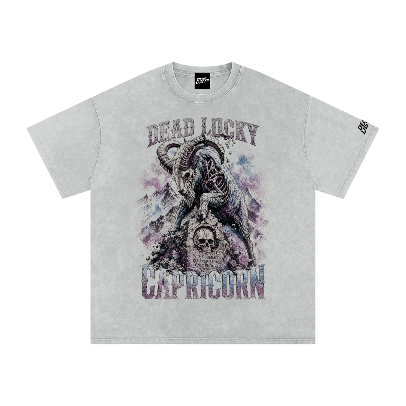 Capricorn Snow Washed Oversized Cotton T-Shirt