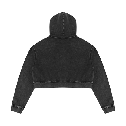 Women’s Mineral Washed Crop Hoodie