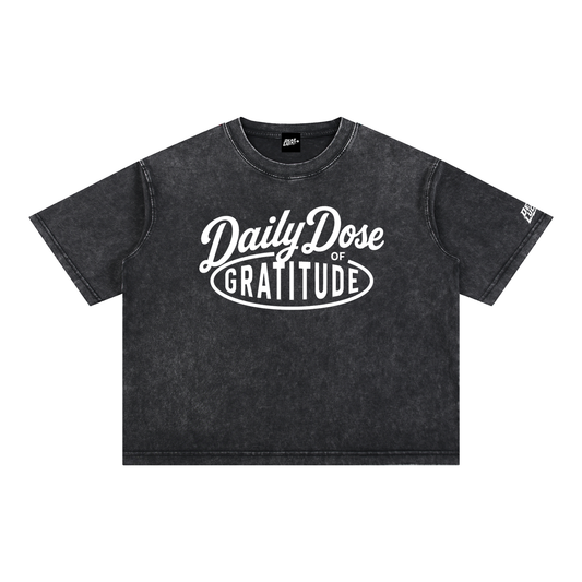 Daily Dose of Gratitude | Mineral Wash Boxy Cotton T-Shirt