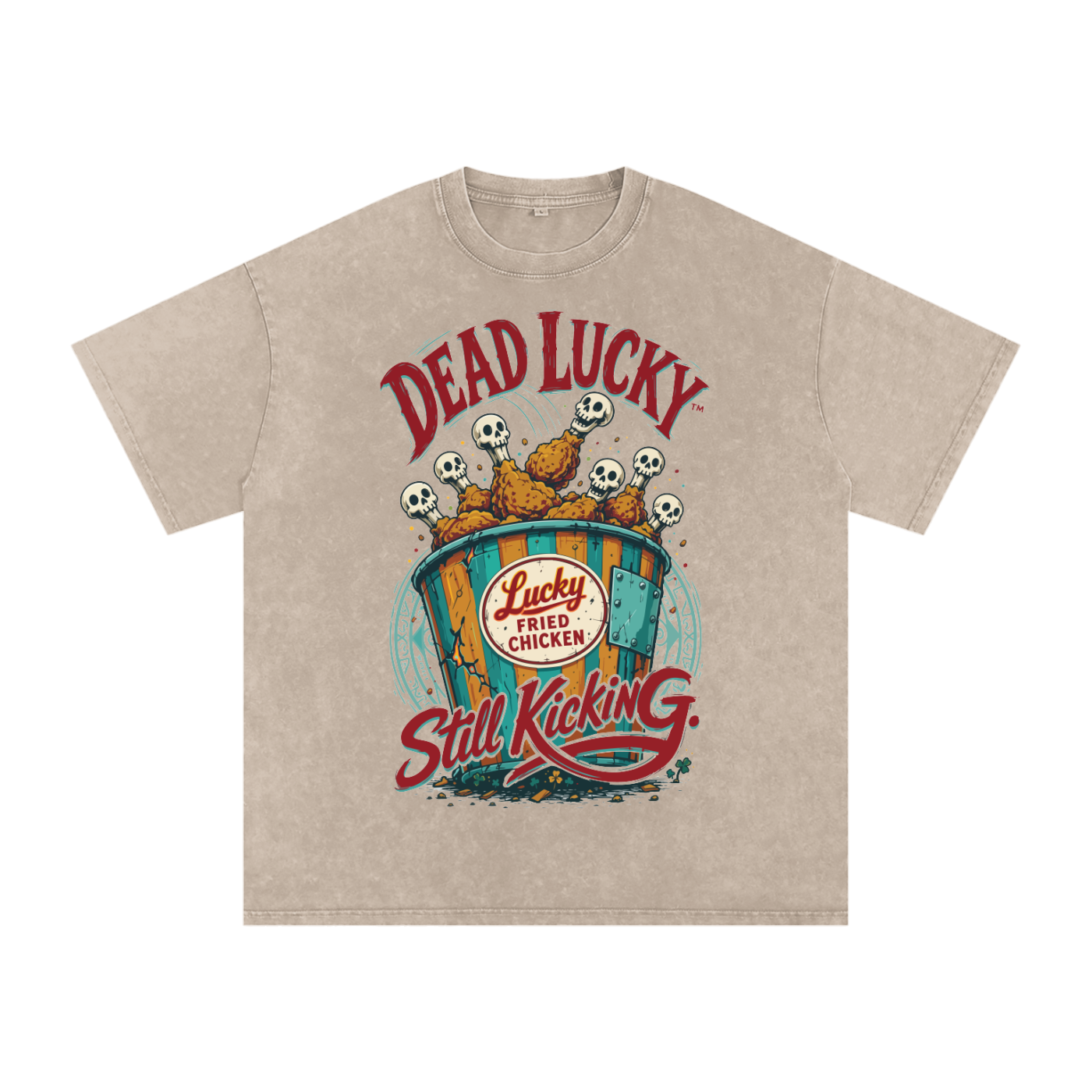 Snow Washed Oversized Cotton T-Shirt