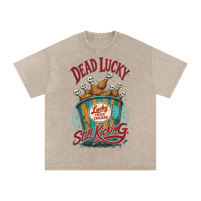 Snow Washed Oversized Cotton T-Shirt